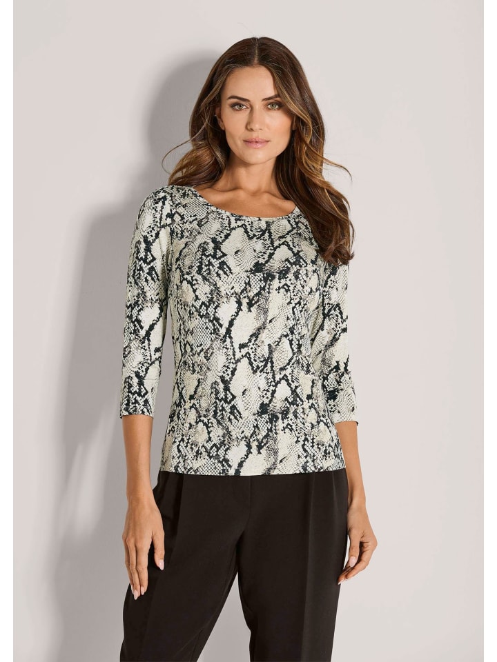 MADELEINE Модный топ с животным принтом в черном/берберском цвете
MADELEINE Модный топ с животным принтом в черном/берберском цвете