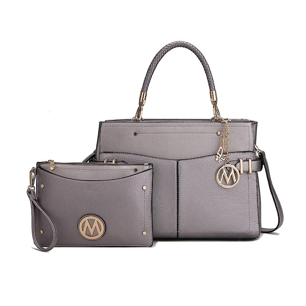 Женская сумка-саквояж Tenna из веганской кожи MKF Collection с ремешком от Mia K, цвет Pewter
Женская сумка-саквояж Tenna из веганской кожи MKF Collection с ремешком от Mia K, цвет Pewter