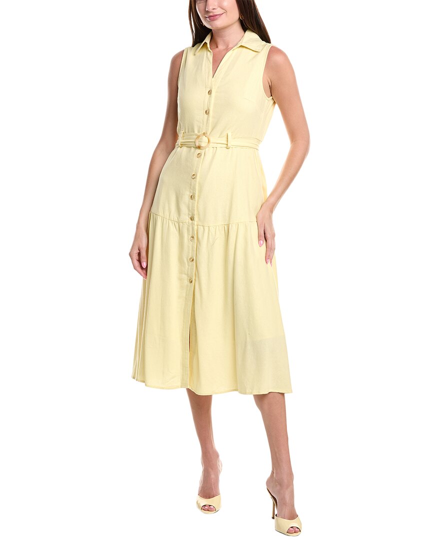 Николь Миллер Платье миди из льняной смеси нефритового цвета Nicole Miller, желтый
Николь Миллер Платье миди из льняной смеси нефритового цвета Nicole Miller, желтый