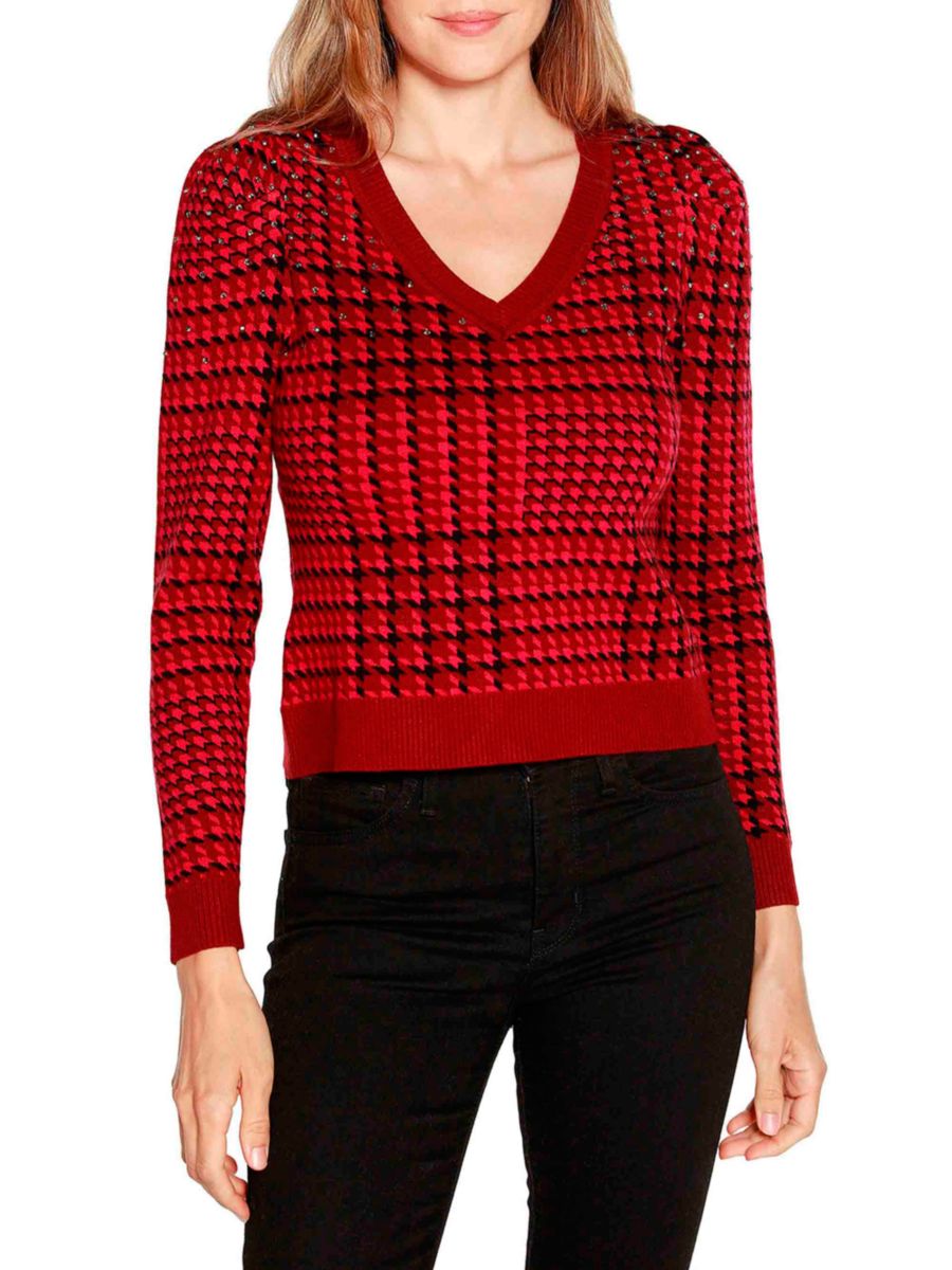 Украшенный свитер с узором гусиная лапка belldini, цвет Azalea
Украшенный свитер с узором гусиная лапка belldini, цвет Azalea