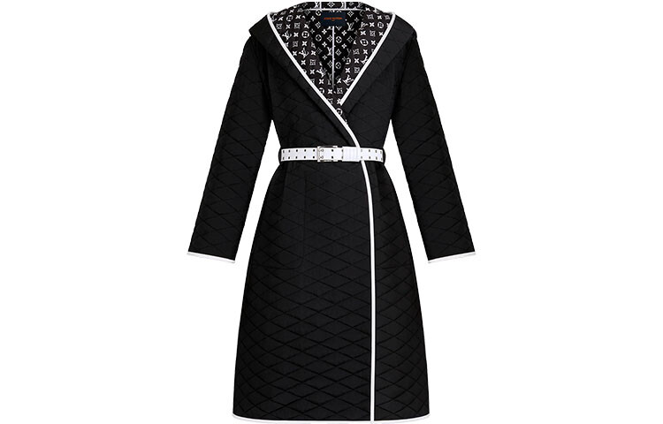 Пальто женское Louis Vuitton с белым ремешком, черный
Пальто женское Louis Vuitton с белым ремешком, черный