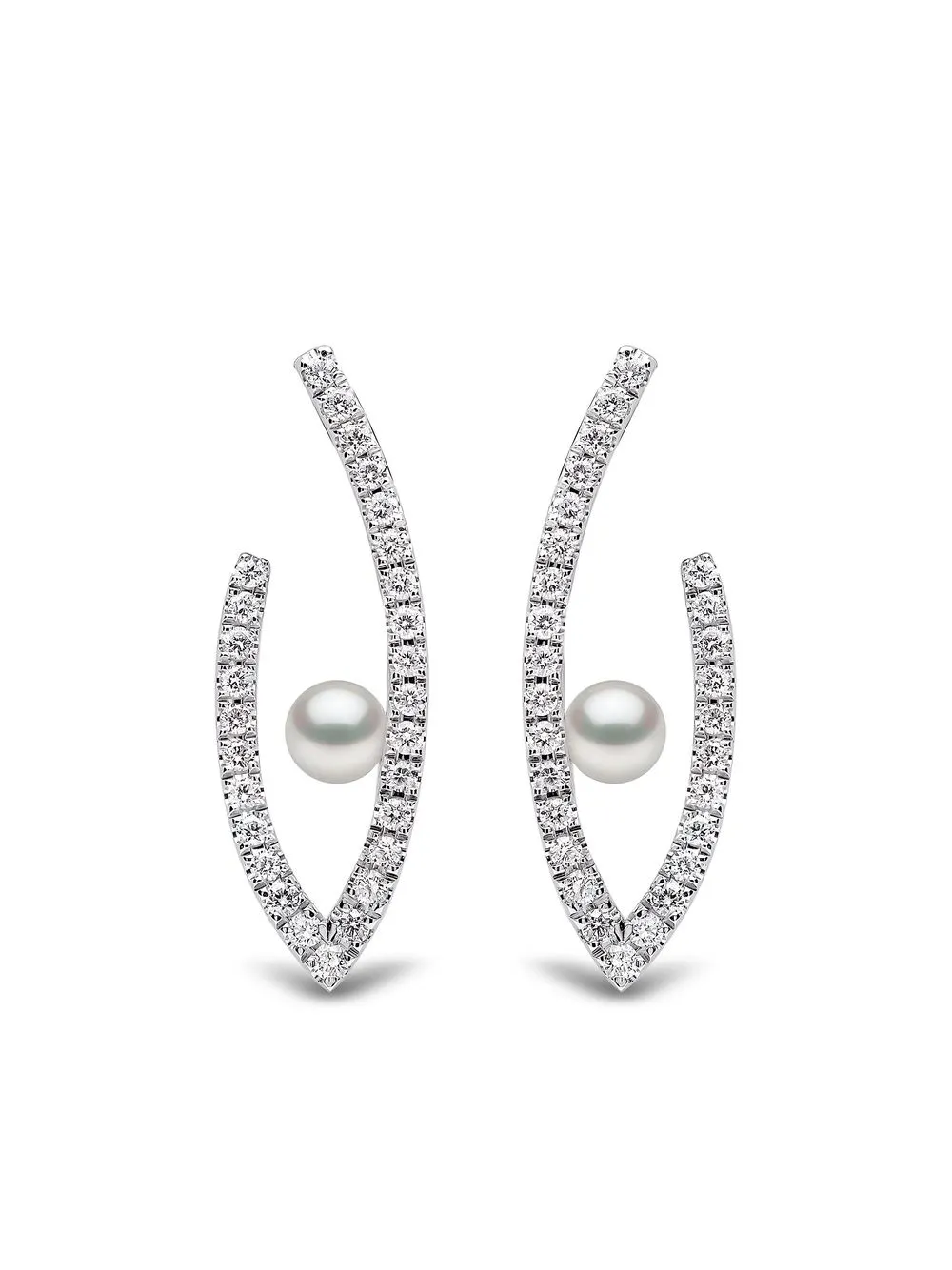 Серьги Sleek Akoya из белого золота с жемчугом и бриллиантами Yoko London, серебяный
Серьги Sleek Akoya из белого золота с жемчугом и бриллиантами Yoko London, серебяный