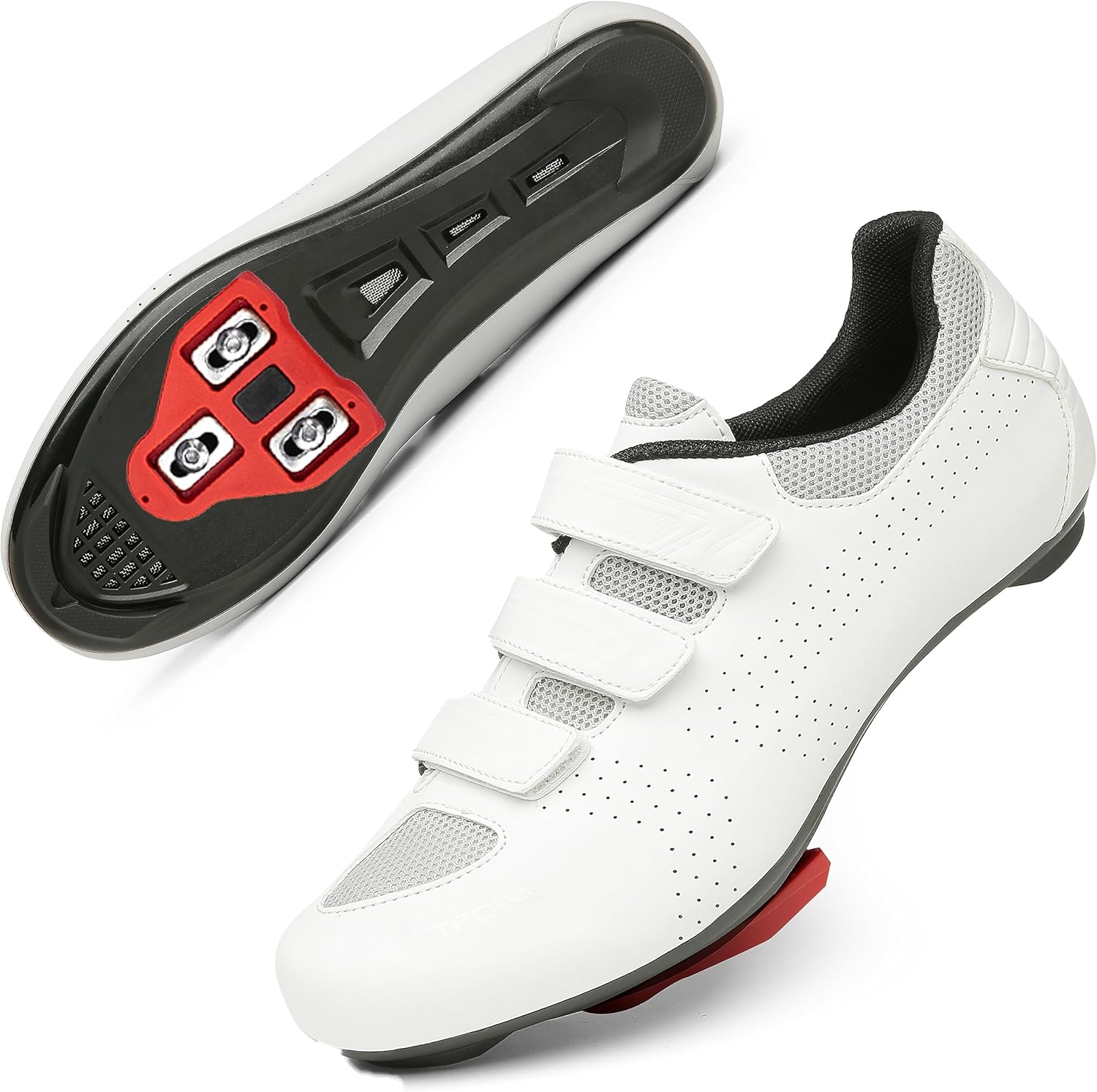 Велосипедные туфли Honosuker для женщин, совместимые с велотренажером Peloton, для внутренней и внешней езды по шоссе- легкие спиннинговые туфли с креплениями Delta, белый
Велосипедные туфли Honosuker для женщин, совместимые с велотренажером Peloton, для внутренней и внешней езды по шоссе- легкие спиннинговые туфли с креплениями Delta, белый