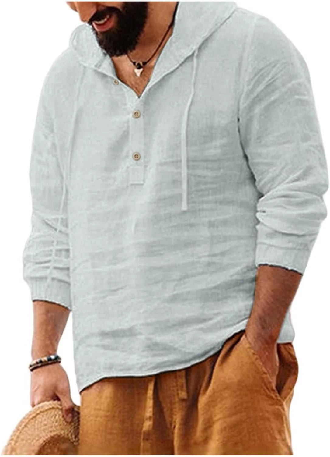 Мужская хлопковая льняная рубашка-поло с длинным рукавом evzosrz
Мужская хлопковая льняная рубашка-поло с длинным рукавом evzosrz