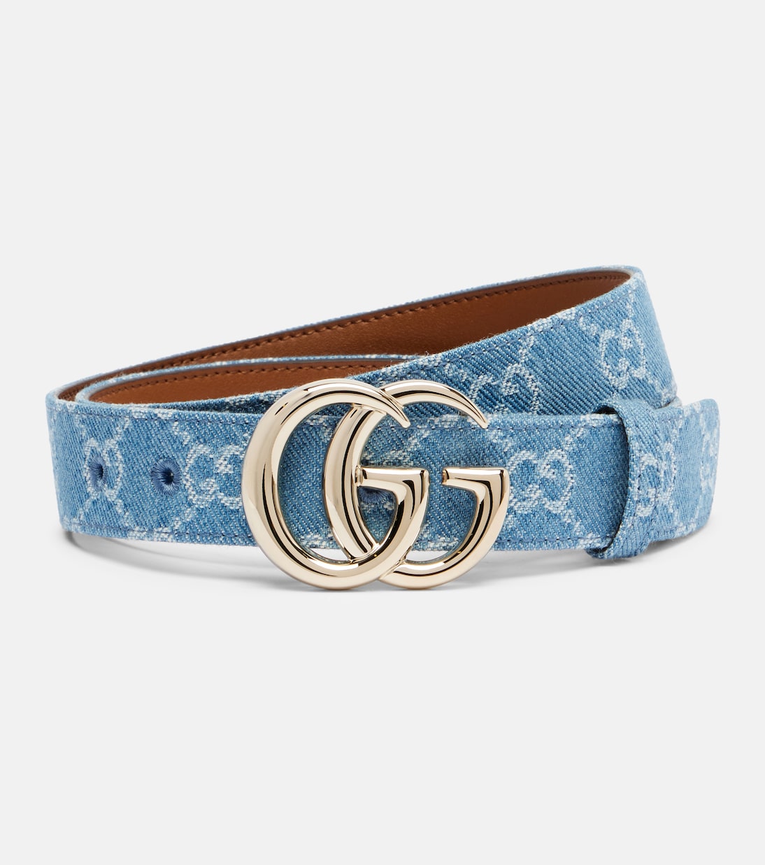 Ремень GG Marmont из джинсовой ткани Gucci, Deep Blue
Ремень GG Marmont из джинсовой ткани Gucci, Deep Blue