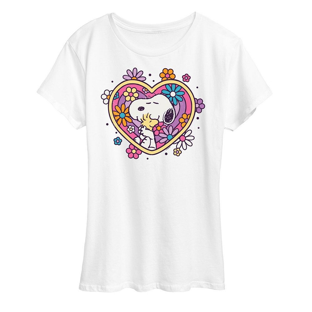 Женская футболка Peanuts Snoopy & Woodstock Hug Heart Flower с рисунком Licensed Character, белый
Женская футболка Peanuts Snoopy & Woodstock Hug Heart Flower с рисунком Licensed Character, белый