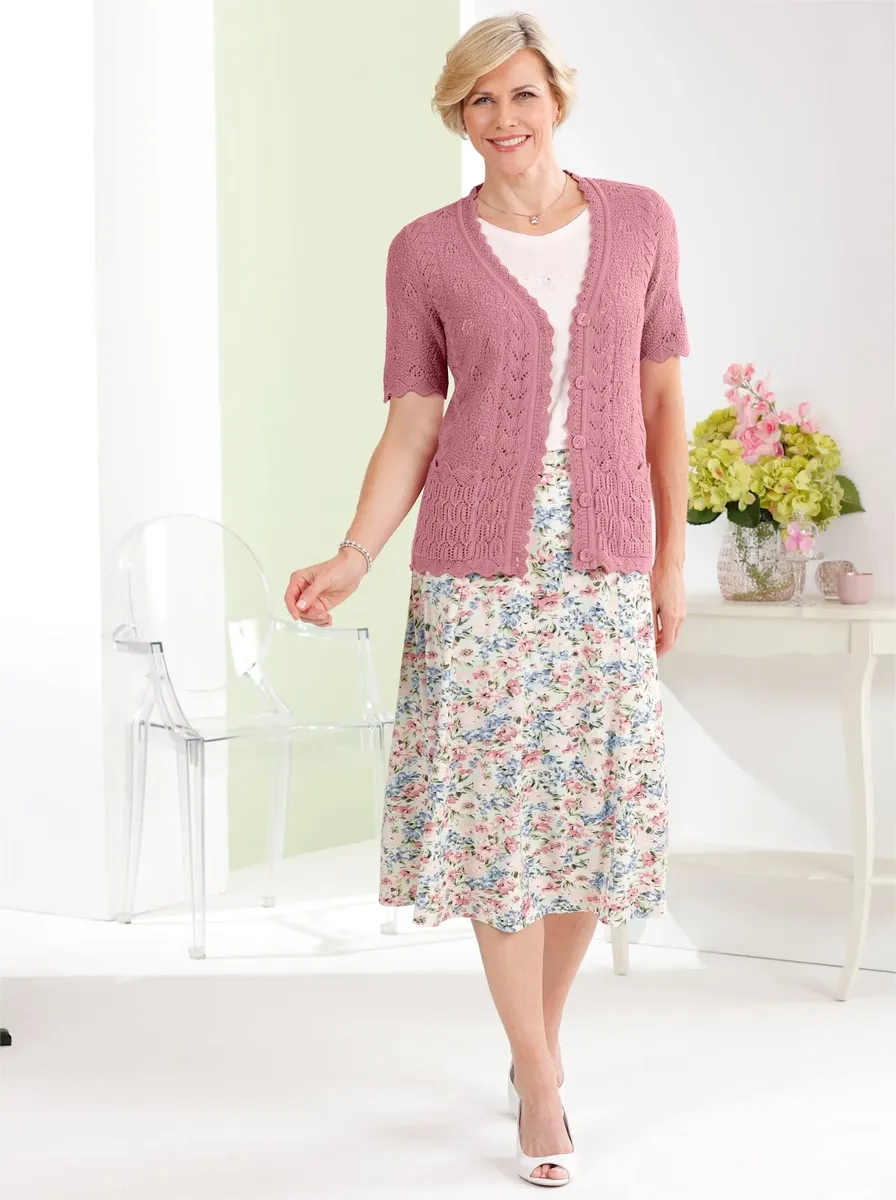 Классический ажурный кардиган Classic, розовый
Классический ажурный кардиган Classic, розовый