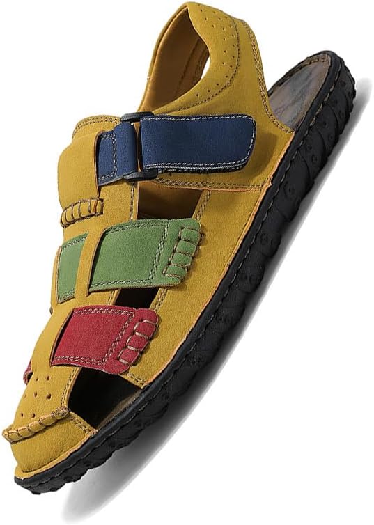 Кожаные сандалии для рыбалки MODME, ручная работа, с закрытым носком, регулируемые, для летнего пляжа, повседневной прогулки и активного отдыха на улице, желтый
Кожаные сандалии для рыбалки MODME, ручная работа, с закрытым носком, регулируемые, для летнего пляжа, повседневной прогулки и активного отдыха на улице, желтый