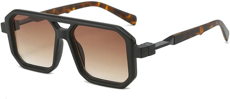 Солнцезащитные очки с двойной перемычкой для женщин, модные градиентные очки с защитой от УФ-излучения UV400, ретро-многоугольные солнцезащитные очки для мужчин TYUVIVO, Matte Black Tea
Солнцезащитные очки с двойной перемычкой для женщин, модные градиентные очки с защитой от УФ-излучения UV400, ретро-многоугольные солнцезащитные очки для мужчин TYUVIVO, Matte Black Tea