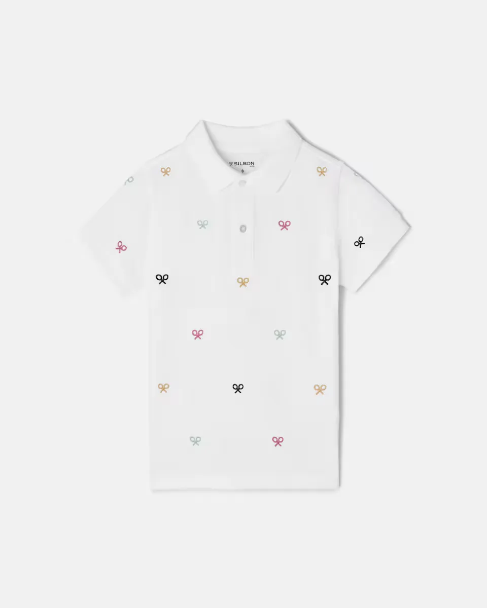 Классическая рубашка-поло для мальчиков в расцветках с короткими рукавами Silbon, белый
Классическая рубашка-поло для мальчиков в расцветках с короткими рукавами Silbon, белый