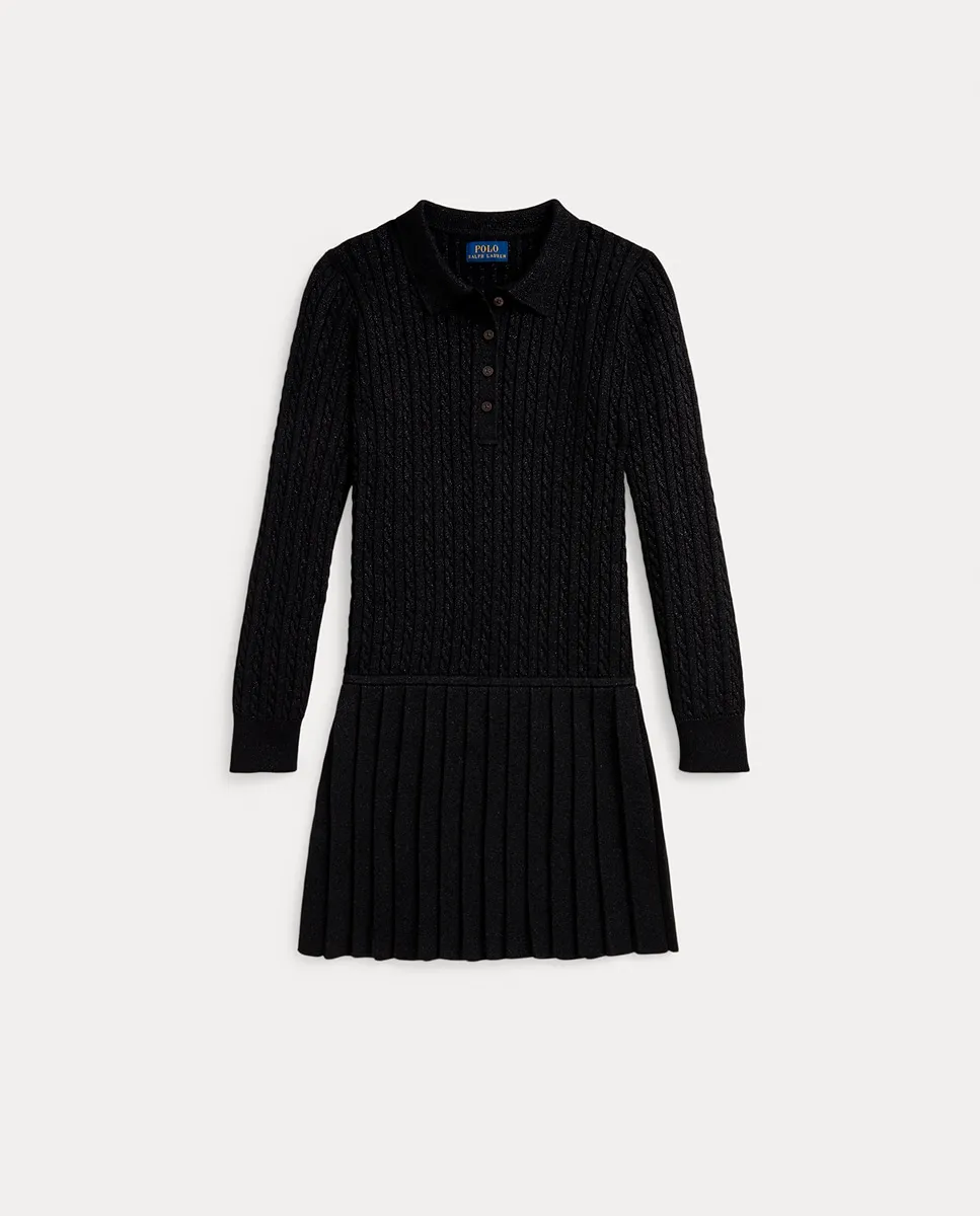 Детское платье из хлопка с узором елочка Polo Ralph Lauren, черный
Детское платье из хлопка с узором елочка Polo Ralph Lauren, черный