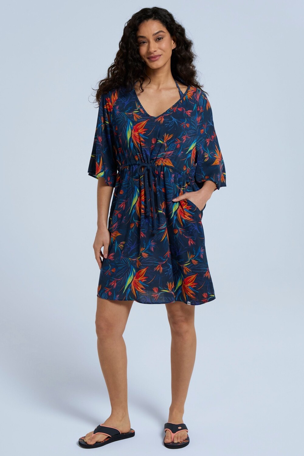 Платье-Кафтан оранжевого цвета с принтом жасмина Animal, оранжевый 
Платье-Кафтан оранжевого цвета с принтом жасмина Animal, оранжевый