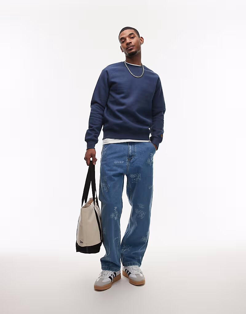 Толстовка Carhartt WIP Chase в темно-синем цвете 
Толстовка Carhartt WIP Chase в темно-синем цвете