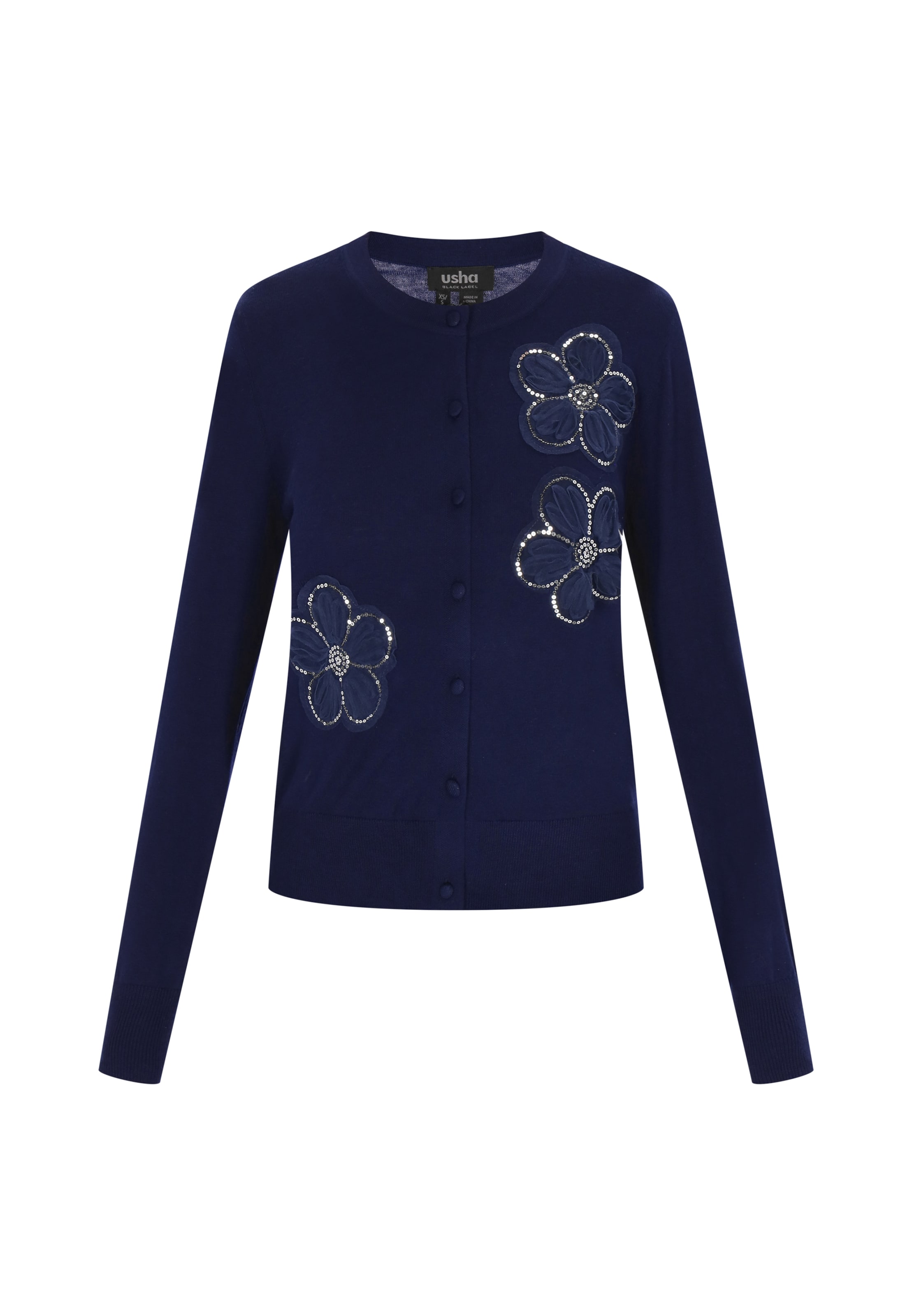 Usha BLACK LABEL Вязаный кардиган в цвете navy
Usha BLACK LABEL Вязаный кардиган в цвете navy