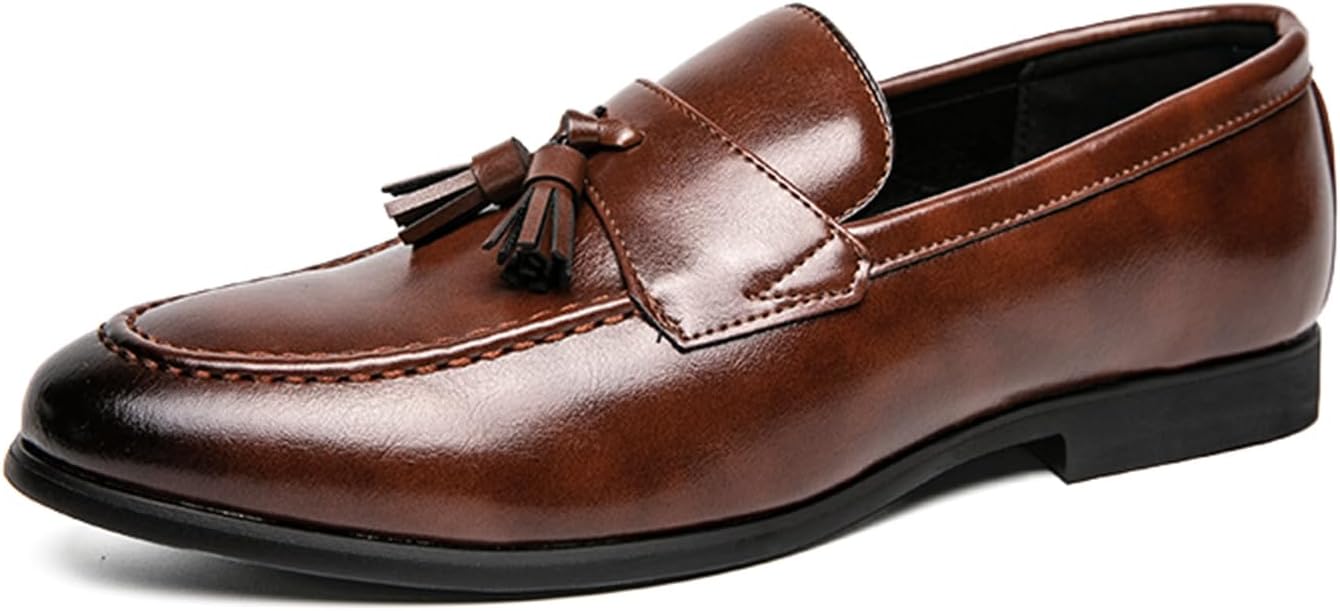 Мужские лоферы из натуральной кожи с кисточками, без шнуровки, круглый носок, противоскользящие, удобные, повседневные, деловые, для офиса, работы, вечеринок, свадеб и официальных мероприятий Tixewsjh, коричневый
Мужские лоферы из натуральной кожи с кисточками, без шнуровки, круглый носок, противоскользящие, удобные, повседневные, деловые, для офиса, работы, вечеринок, свадеб и официальных мероприятий Tixewsjh, коричневый