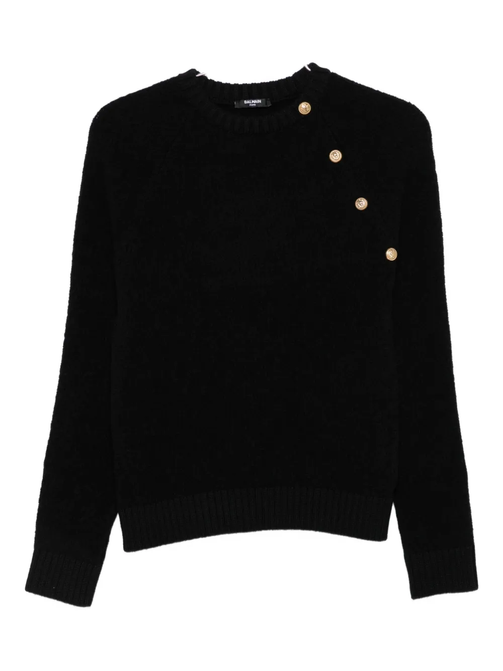 Вязаный свитер с пуговицами Balmain Kids, черный
Вязаный свитер с пуговицами Balmain Kids, черный