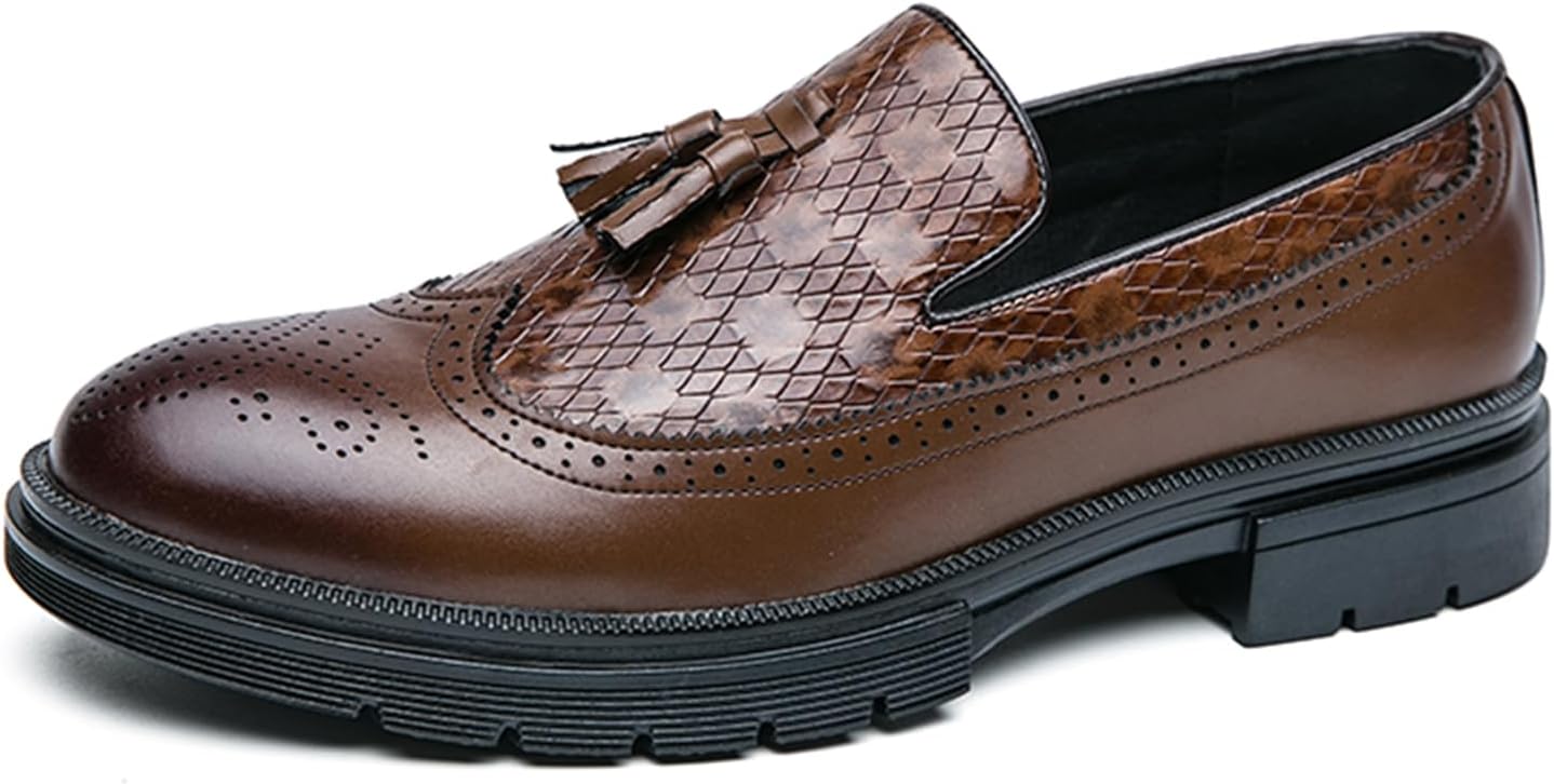 Мужские слипоны с кисточками Dacnakby, туфли с плетеным узором из кожи, широкие с круглым носком, броги с крыльями, деловой дизайн, модные нескользящие туфли для работы и повседневной носки, коричневый
Мужские слипоны с кисточками Dacnakby, туфли с плетеным узором из кожи, широкие с круглым носком, броги с крыльями, деловой дизайн, модные нескользящие туфли для работы и повседневной носки, коричневый