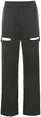 Джинсы Grunge с высокой посадкой Y2k Vintage Goth прямого кроя CYee
Джинсы Grunge с высокой посадкой Y2k Vintage Goth прямого кроя CYee