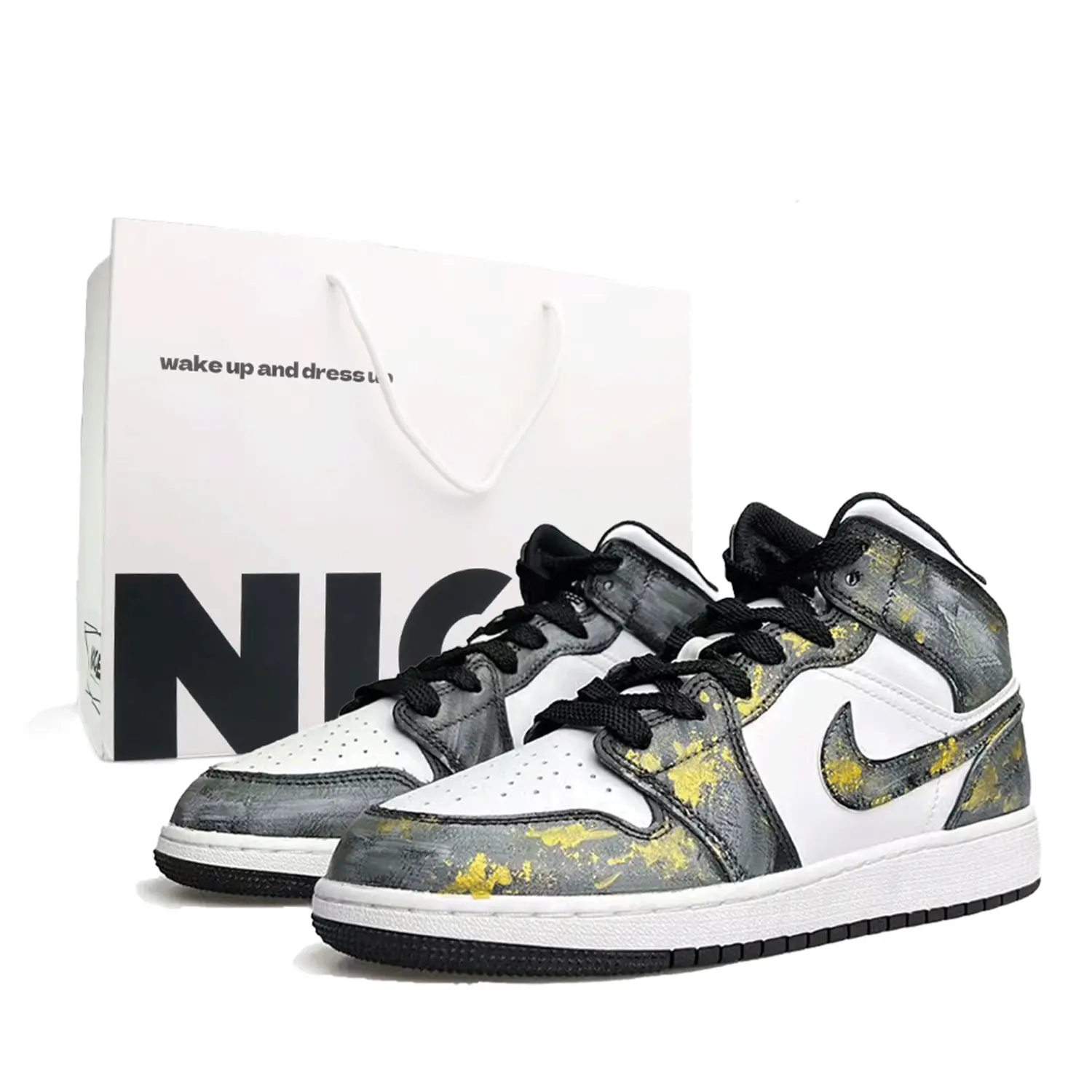 Jordan Air 1 Dark Gold Trace устойчивые к истиранию с амортизацией Mid top детские скейтбординг кроссовки Black Gold Unisex
Jordan Air 1 Dark Gold Trace устойчивые к истиранию с амортизацией Mid top детские скейтбординг кроссовки Black Gold Unisex