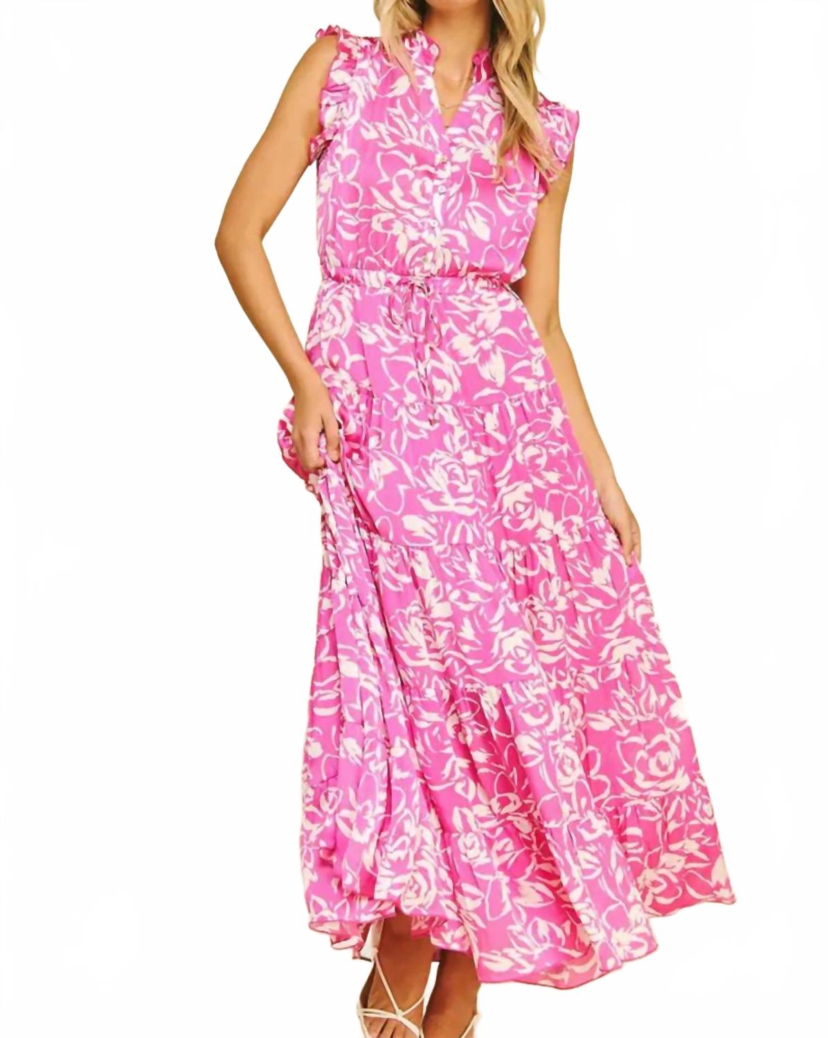 Флорал Симфони макси платье в ярко-розовом PINCH
Флорал Симфони макси платье в ярко-розовом PINCH