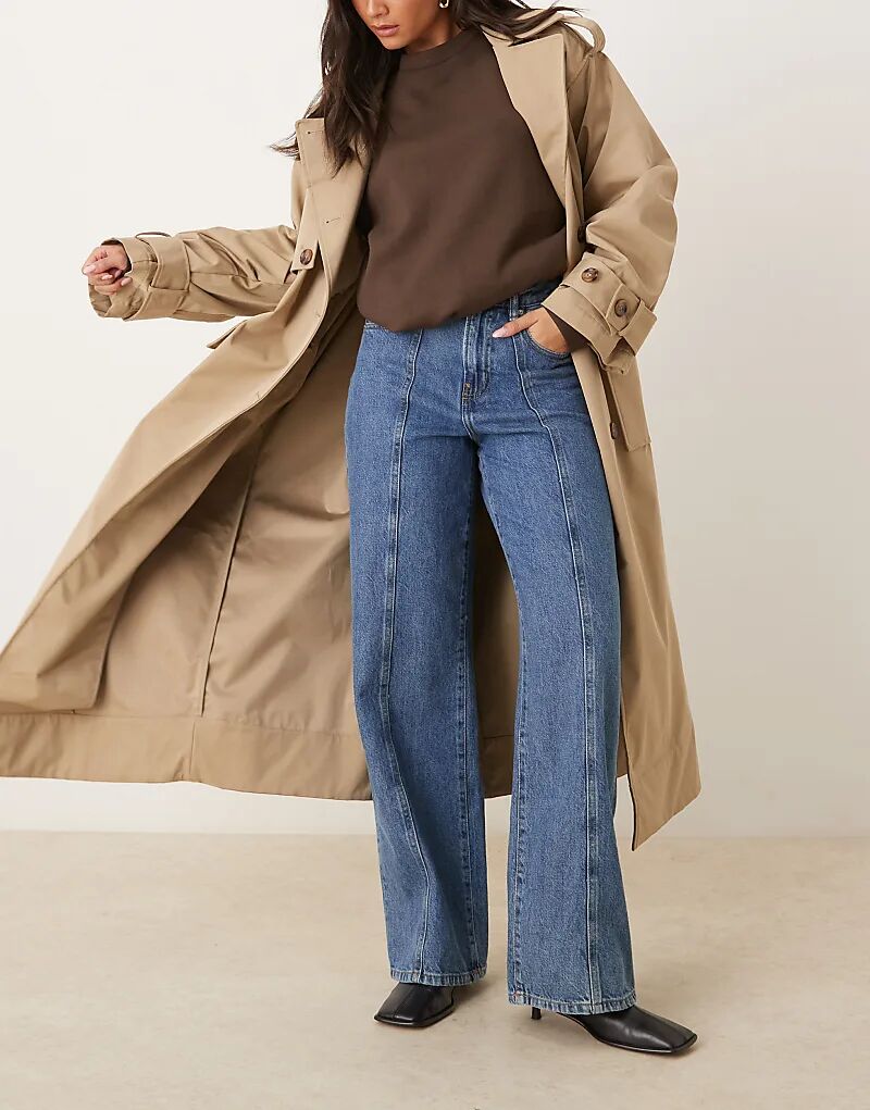 Джинсы Gina Tricot с широкими штанинами и передним швом, средне-синего цвета
Джинсы Gina Tricot с широкими штанинами и передним швом, средне-синего цвета