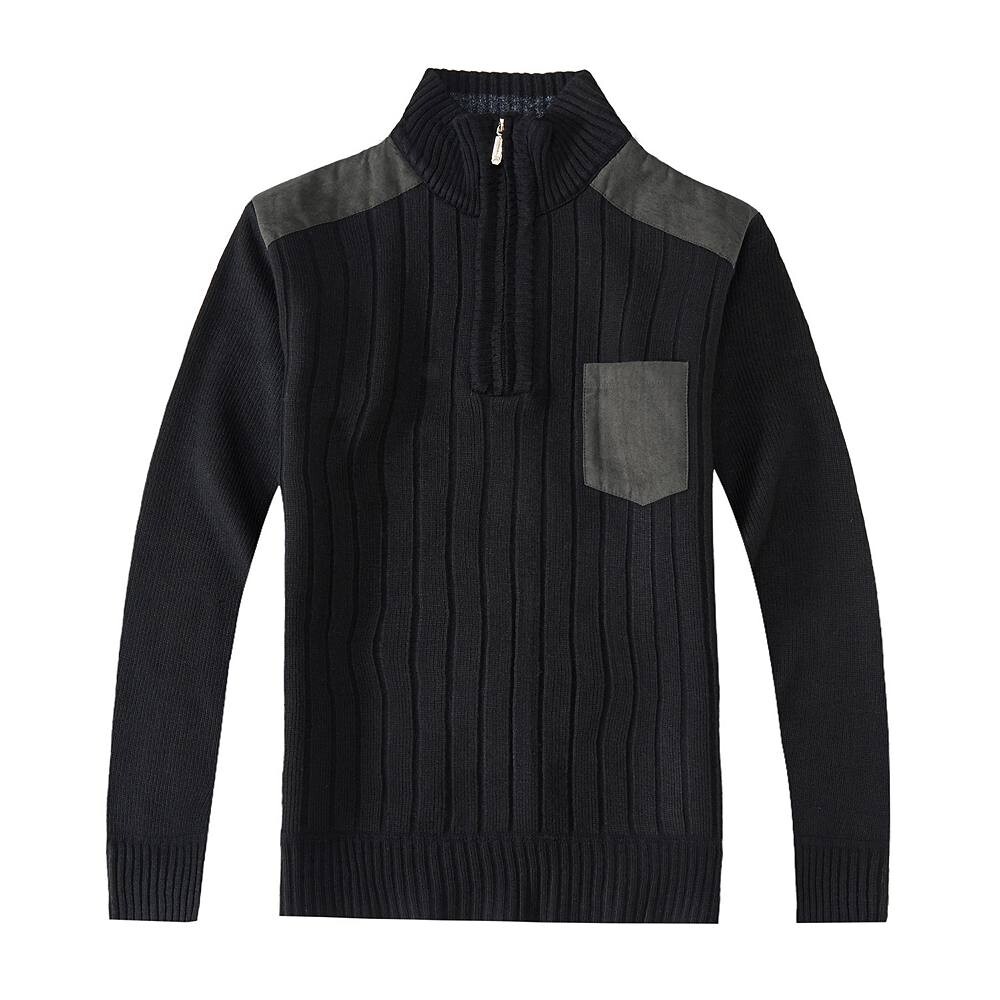 Gioberti Мужской вязаный пуловер стандартного кроя с полумолнией на молнии и мягкой фланелевой подкладкой с начесом, черный
Gioberti Мужской вязаный пуловер стандартного кроя с полумолнией на молнии и мягкой фланелевой подкладкой с начесом, черный