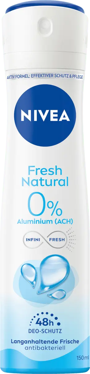 Деоспрей свежий натуральный 150мл NIVEA
Деоспрей свежий натуральный 150мл NIVEA