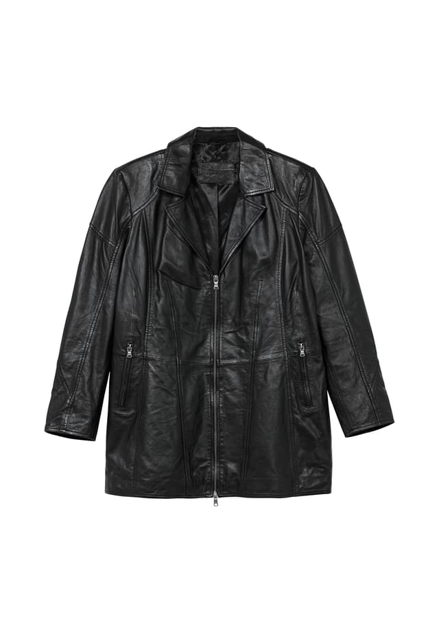 Куртка из овчины наппа с воротником-лацкан Sheego, черный
Куртка из овчины наппа с воротником-лацкан Sheego, черный