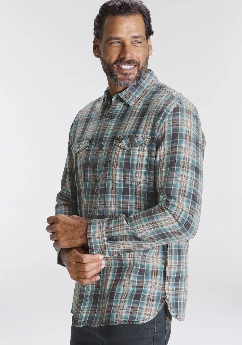 Рубашка Arizona с длинными рукавами, модный клетчатый узор, оранжевый
Рубашка Arizona с длинными рукавами, модный клетчатый узор, оранжевый