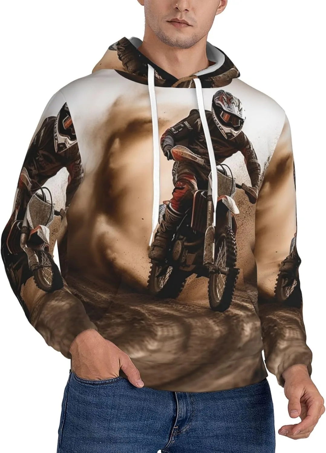 Мужская флисовая толстовка с капюшоном Motocross KKLWEGU
Мужская флисовая толстовка с капюшоном Motocross KKLWEGU