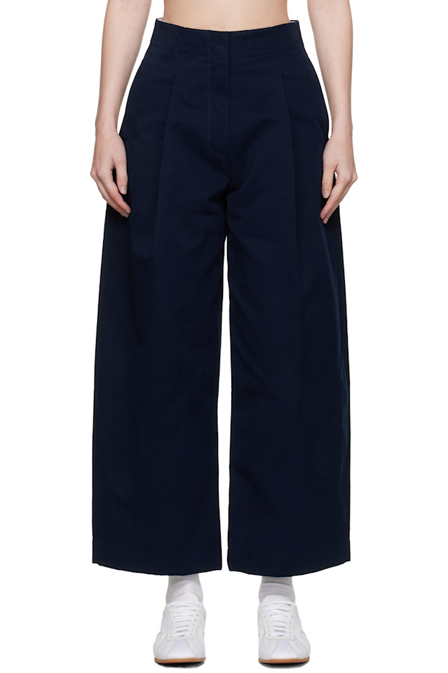 Брюки Dordoni объемные Studio Nicholson, синий 
Брюки Dordoni объемные Studio Nicholson, синий