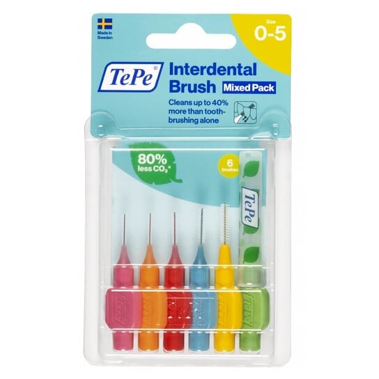Зубные щетки TePe MIX /0,4мм-0,8мм/ 6 шт.
Зубные щетки TePe MIX /0,4мм-0,8мм/ 6 шт.