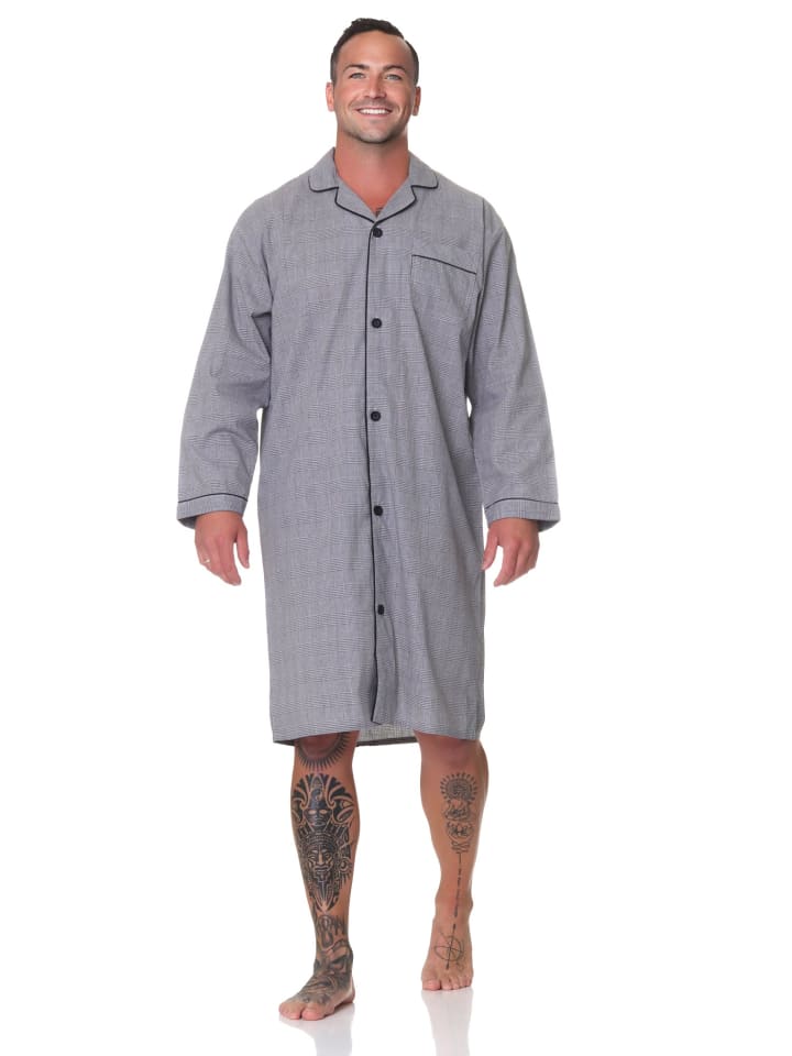 NORMANN Тканая ночная рубашка с длинными рукавами - 88882, темно-серый цвет
NORMANN Тканая ночная рубашка с длинными рукавами - 88882, темно-серый цвет