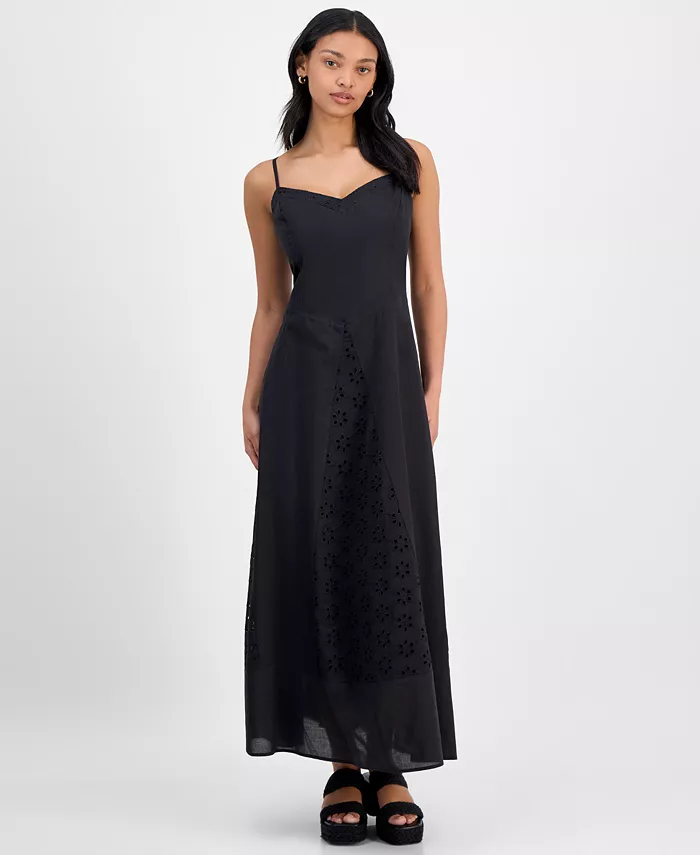 Женское макси-платье с кружевными вставками и расклешенными клиньями And Now This, черный
Женское макси-платье с кружевными вставками и расклешенными клиньями And Now This, черный