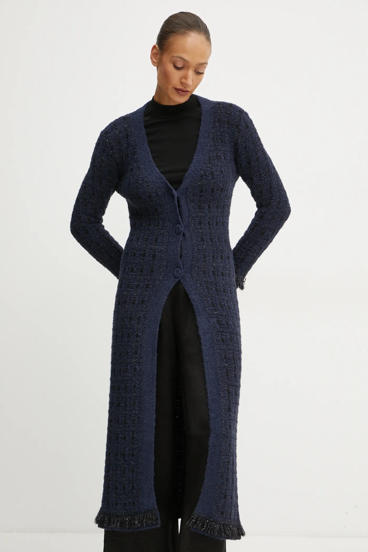 Кардиган с добавлением шерсти Twinset, темно-синий
Кардиган с добавлением шерсти Twinset, темно-синий