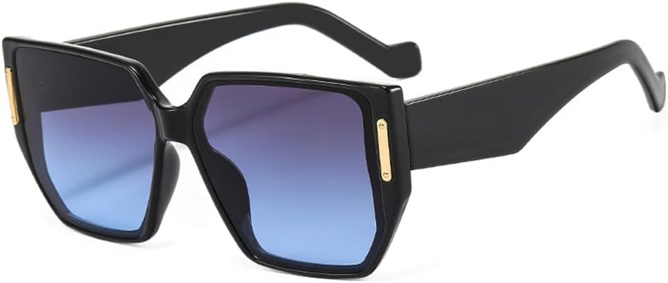 Большие солнцезащитные очки неправильной формы для женщин с градиентным переходом цвета, защита от УФ-излучения UV400, ретро-очки для мужчин в стиле панк HCPIHF, Black Gray Blue
Большие солнцезащитные очки неправильной формы для женщин с градиентным переходом цвета, защита от УФ-излучения UV400, ретро-очки для мужчин в стиле панк HCPIHF, Black Gray Blue