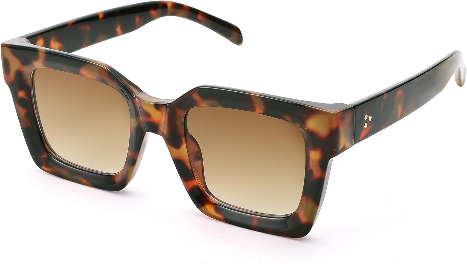 Солнцезащитные очки Hycredi квадратной формы для женщин и мужчин - ретро-очки с массивной прямоугольной оправой и защитой от УФ-излучения UV400, Leopard/Gradient Brown
Солнцезащитные очки Hycredi квадратной формы для женщин и мужчин - ретро-очки с массивной прямоугольной оправой и защитой от УФ-излучения UV400, Leopard/Gradient Brown