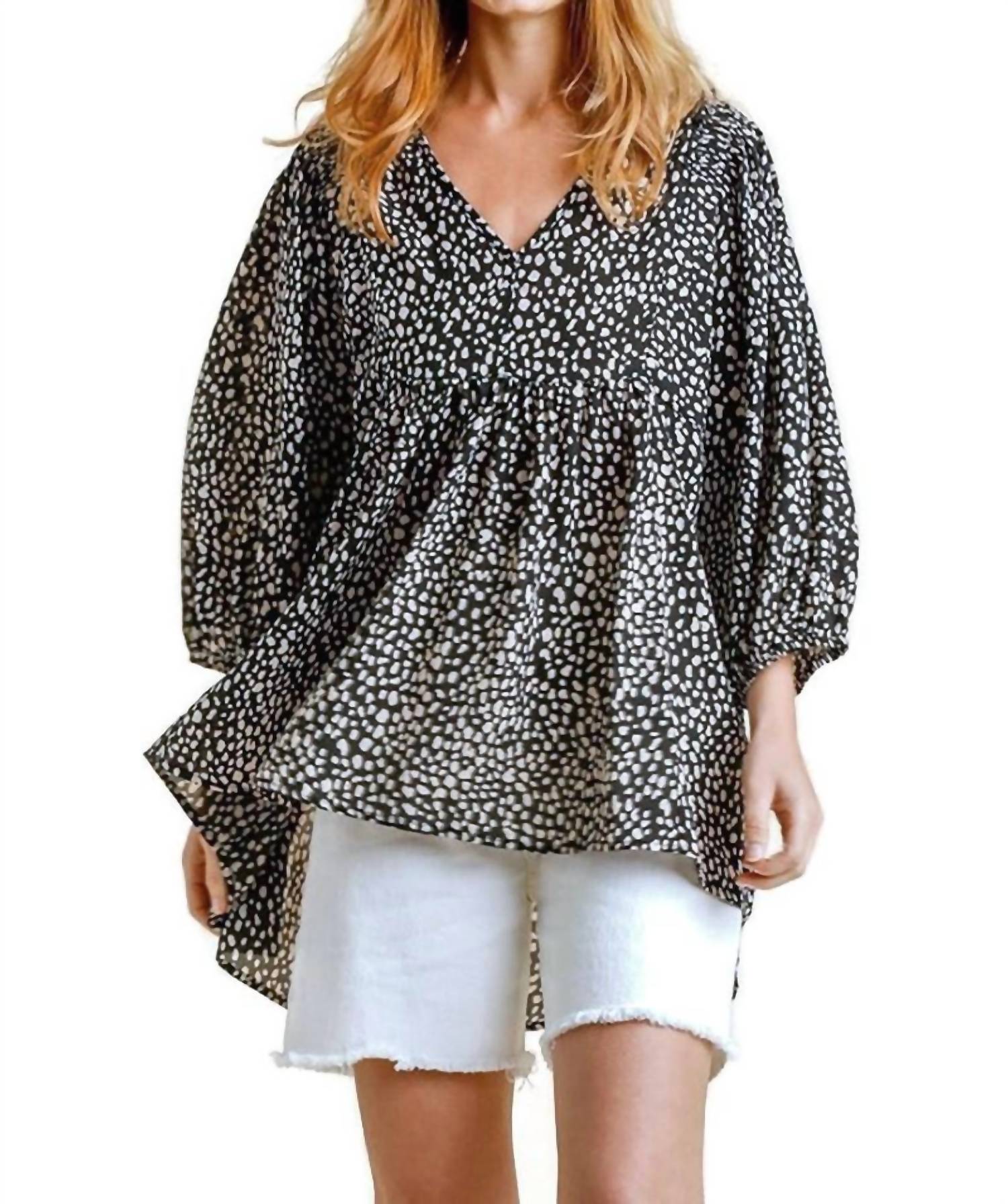 Топ Babydoll Cheetah черного цвета umgee
Топ Babydoll Cheetah черного цвета umgee