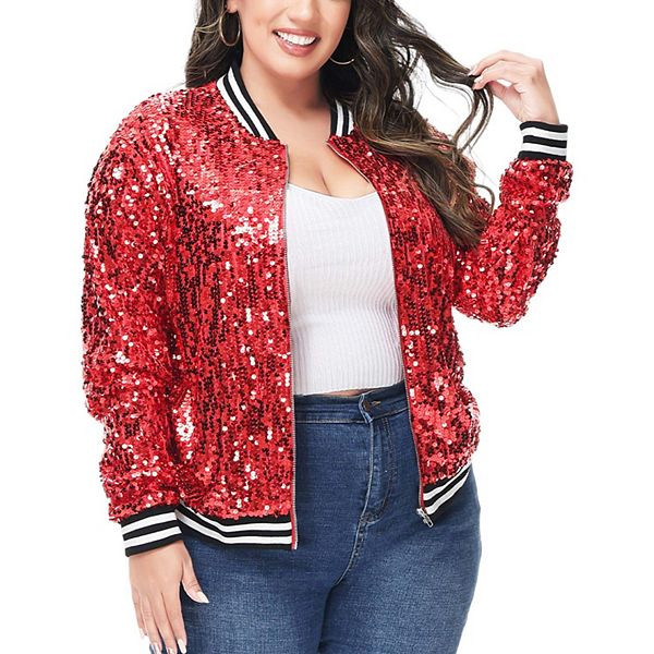 Женская бомбер с пайетками для вечеринок Anna-Kaci, Red Varsity
Женская бомбер с пайетками для вечеринок Anna-Kaci, Red Varsity