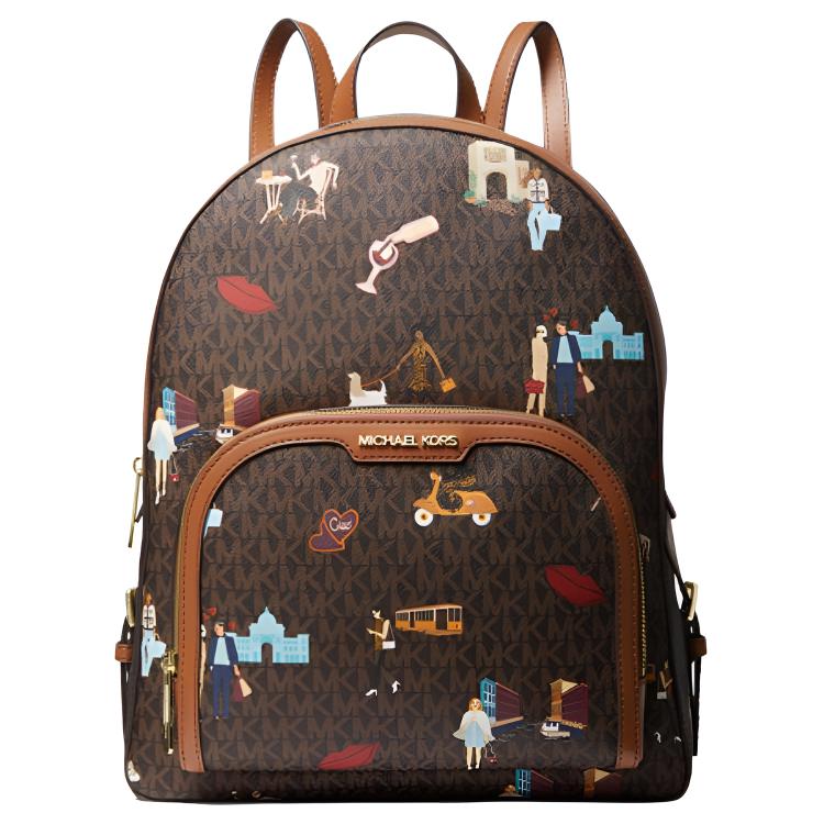 MICHAEL KORS Jet Set Canvas With Leather Backpack Large Women's Brown
MICHAEL KORS Jet Set Canvas With Leather Backpack Large Women's Brown