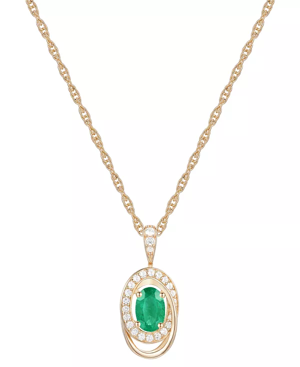 Ожерелье с овальным завитком из 18-дюймового кулоном из 14-каратного золота (также с изумрудом и сапфиром) с рубинами (5/8 карата) и бриллиантами (1/8 карата) Macy'S, emerald
Ожерелье с овальным завитком из 18-дюймового кулоном из 14-каратного золота (также с изумрудом и сапфиром) с рубинами (5/8 карата) и бриллиантами (1/8 карата) Macy'S, emerald
