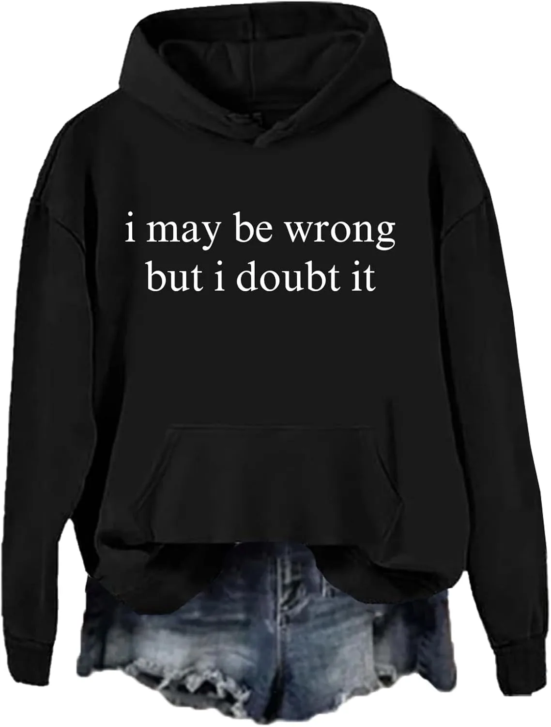 Толстовка I May Be Wrong but I Doubt It с юмористичным принтом
Толстовка I May Be Wrong but I Doubt It с юмористичным принтом