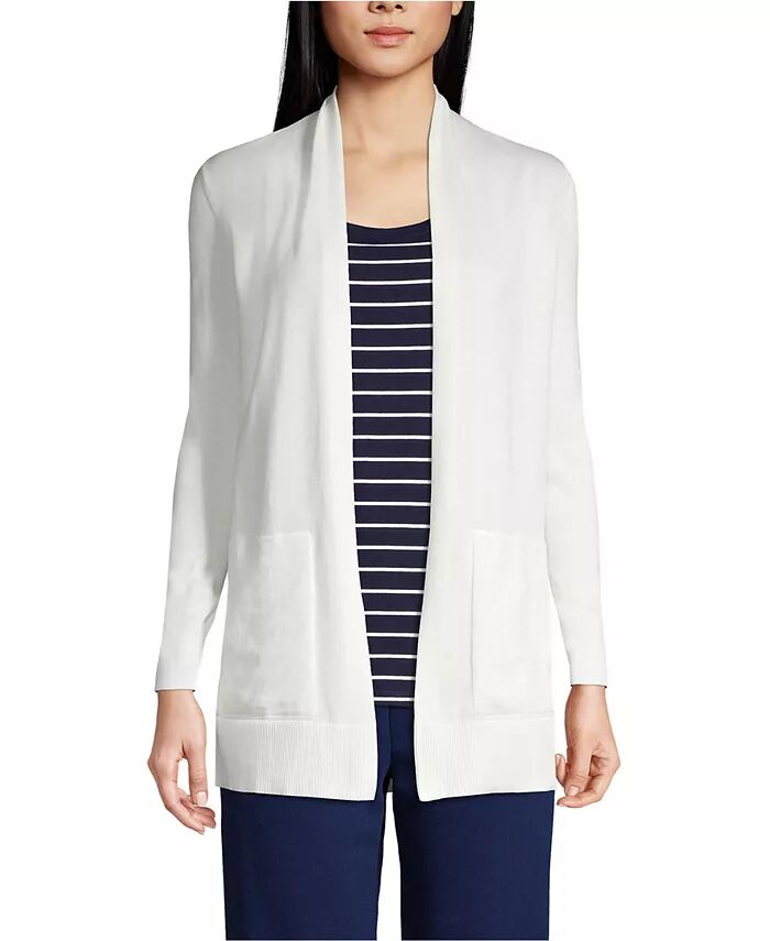 Маленький длинный открытый кардиган с длинными рукавами Lands' End, слоновая кость/кремовый
Маленький длинный открытый кардиган с длинными рукавами Lands' End, слоновая кость/кремовый