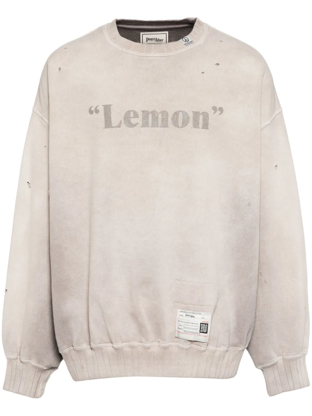 Толстовка Lemon из коллаборации с Peace And After Maison Mihara Yasuhiro, нейтральный 
Толстовка Lemon из коллаборации с Peace And After Maison Mihara Yasuhiro, нейтральный