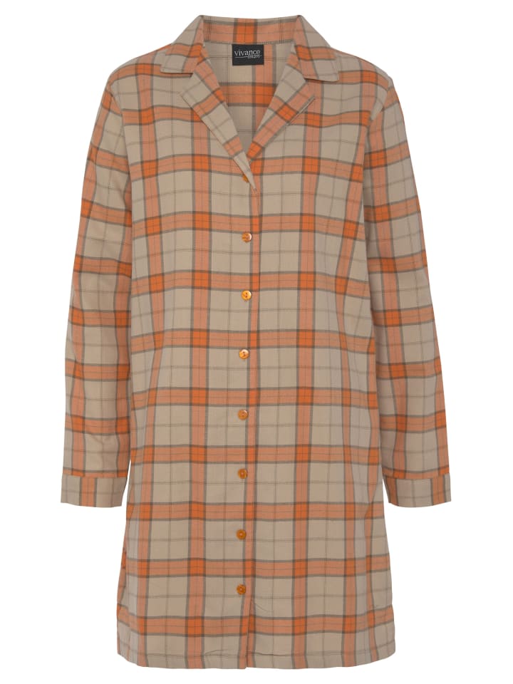 Ночная рубашка в оранжево-песочную клетку VIVANCE DREAMS
Ночная рубашка в оранжево-песочную клетку VIVANCE DREAMS