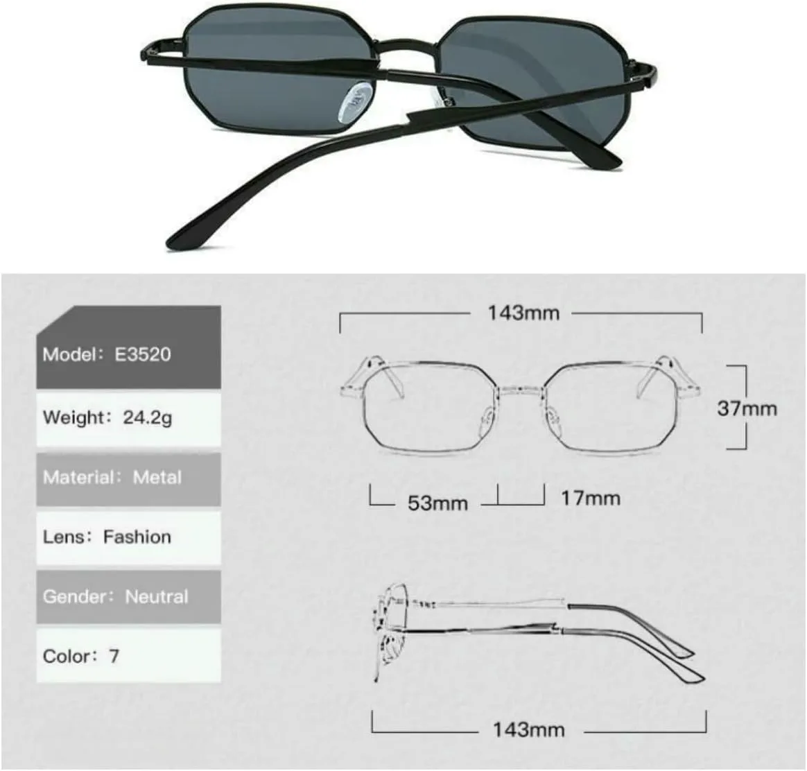 Мужские солнцезащитные очки, модные прямоугольные женские солнцезащитные очки, металлические классические очки с защитой от УФ-излучения UV400 DMMWCX, Gold Gray
Мужские солнцезащитные очки, модные прямоугольные женские солнцезащитные очки, металлические классические очки с защитой от УФ-излучения UV400 DMMWCX, Gold Gray