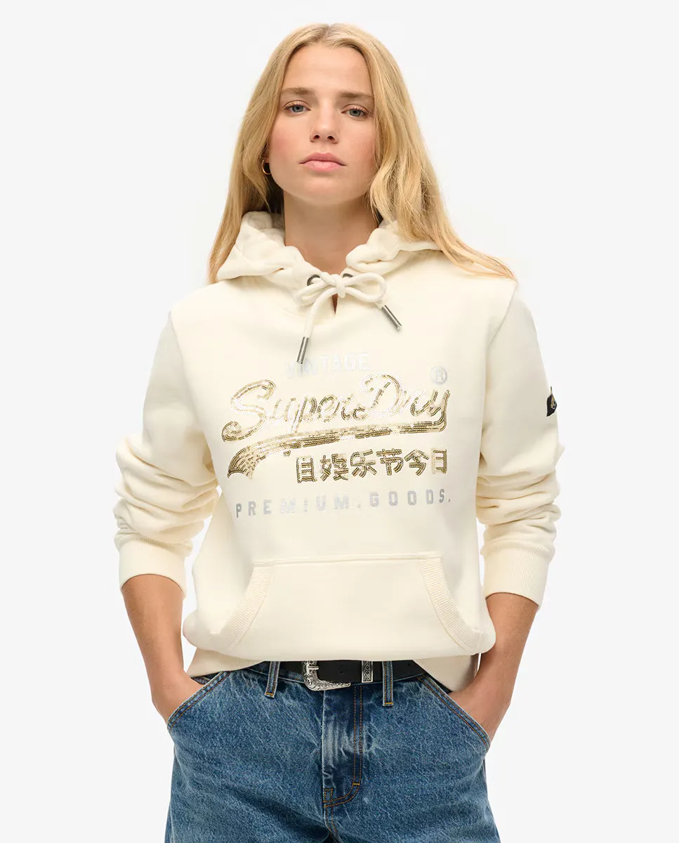 Женская толстовка с графическим принтом и отделкой в виде винтажного логотипа Superdry, кремовый
Женская толстовка с графическим принтом и отделкой в виде винтажного логотипа Superdry, кремовый