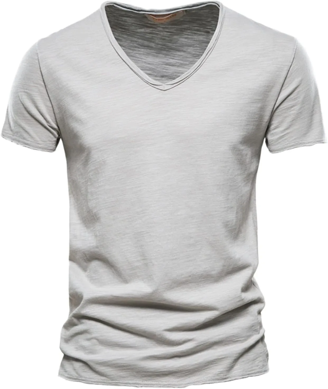 Мужская футболка с V-образным вырезом, летняя, хлопковая
Мужская футболка с V-образным вырезом, летняя, хлопковая
