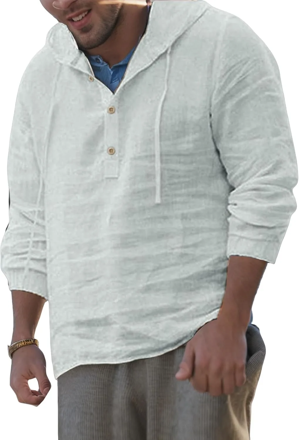 Мужская хлопковая льняная толстовка с капюшоном, свободного кроя Wankang
Мужская хлопковая льняная толстовка с капюшоном, свободного кроя Wankang