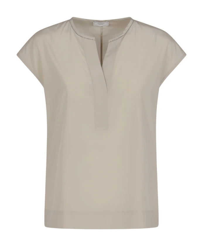 Топ из шелкового эластичного крепдешина Peserico, бежевый
Топ из шелкового эластичного крепдешина Peserico, бежевый